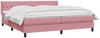 vidaXL Boxspringbett mit Matratze Rosa 180x210 cm Samt 3318380 Bild 3
