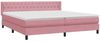 vidaXL Boxspringbett mit Matratze Rosa 180x210 cm Samt 3318380 Bild 4