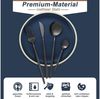 LuxusKollektion Kochbesteck-Set Besteckset 6 Personen Edelstahl schwarz 24 teilig 24 Teilig-schwarz Bild 2