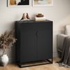 skølm 'Izar' Kommode, Metall, schwarz, 100x80x40 cm, Metallschrank mit 2 Fächern Bild 1