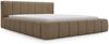 GRAINGOLD Orio Doppelbett 140x200, Polsterbett mit Kopfteil, Bettkasten, Bouclé-Stoff, Braun Bild 2