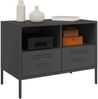 vidaXL TV-Schränke 2 Stk. Schwarz 68x39x50,5 cm Stahl 843043 Bild 4