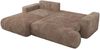 Ecksofa OVO mit schlaffunktion und bettkasten, Wellenfeder, lose Kissen, L-form 271x195 cm - Braun Cord - linke Seite Bild 5