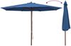 Sonnenschirm, Terrassenschirm mit Holzmast 350 cm Blau Bild 3