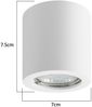 ZMH Aufbauspot weiß Aufbaustrahler rund: Aufbauleuchte GU10 Deckenspots Spots Deckenleuchte Aufputz aus Gips Modern klein Deckenlampe Max. 40W für Küche Wohnzimmer Esszimmer - Ohne Leuchtmittel Bild 3