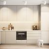 ZMH Aufbauspot weiß Aufbaustrahler rund: Aufbauleuchte GU10 Deckenspots Spots Deckenleuchte Aufputz aus Gips Modern klein Deckenlampe Max. 40W für Küche Wohnzimmer Esszimmer - Ohne Leuchtmittel Bild 2
