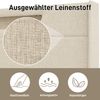 Polsterbett LED Doppelbett mit USB Typ C Ladefunktion und LED-Beleuchtung,Stauraumbetten Bettgestell aus Leinenmaterial Jugendbett 160x200 mit lattenrost(Ohne Matratze) Bild 5