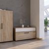 Wohnzimmerschrank Berno Sonoma/Weiß 70.8 x 38.9 cm mit Klapptür Vicco Bild 3