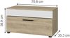 Wohnzimmerschrank Berno Sonoma/Weiß 70.8 x 38.9 cm mit Klapptür Vicco Bild 2