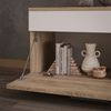 Wohnzimmerschrank Berno Sonoma/Weiß 70.8 x 38.9 cm mit Klapptür Vicco Bild 4