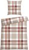 Schiesser Bettwäscheset Kris - Renforcé - 2-teilig - 155 x 220 cm - Beige-Rot Bild 4