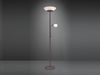 LED Deckenfluter mit Flexarm Leselampe, Rostoptik & Glasschirme weiß, H: 180cm Bild 3