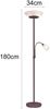 LED Deckenfluter mit Flexarm Leselampe, Rostoptik & Glasschirme weiß, H: 180cm Bild 4
