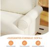 ToteBox Big-Sofa Dreisitzer Chenille Sofa 220cm Federkern + Massivholz+Atmungsaktiv Bild 4