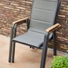 SIENA GARDEN Tesoro Stapelsessel 2er-Set FSC Alu, Textil, Teak FSC 100 % Bild 5