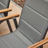 SIENA GARDEN Tesoro Stapelsessel 2er-Set FSC Alu, Textil, Teak FSC 100 % Bild 4