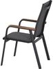 SIENA GARDEN Tesoro Stapelsessel 2er-Set FSC Alu, Textil, Teak FSC 100 % Bild 2