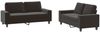 vidaXL 2-tlg. Sofagarnitur Schwarz Stoff 3201886 Bild 2