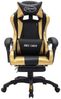 vidaXL Gaming-Stuhl mit RGB LED-Leuchten Gold und Schwarz Kunstleder 288008 Bild 4