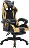 vidaXL Gaming-Stuhl mit RGB LED-Leuchten Gold und Schwarz Kunstleder 288008 Bild 3