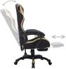 vidaXL Gaming-Stuhl mit RGB LED-Leuchten Gold und Schwarz Kunstleder 288008 Bild 5