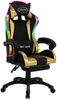 vidaXL Gaming-Stuhl mit RGB LED-Leuchten Gold und Schwarz Kunstleder 288008 Bild 2