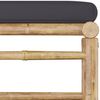 vidaXL Garten-Fußhocker mit Dunkelgrauem Kissen Bambus 313155 Bild 5