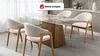 Vente-unique - SOLUNA Stuhl Stoff Weiß - B 53,5 cm x H 82 cm x L 56 cm Bild 2