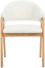 Vente-unique - SOLUNA Stuhl Stoff Weiß - B 53,5 cm x H 82 cm x L 56 cm Bild 4