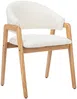 Vente-unique - SOLUNA Stuhl Stoff Weiß - B 53,5 cm x H 82 cm x L 56 cm Bild 5