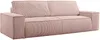 Vente-unique - AMELIA Sofa SamtStoff Puderrosa - B 102 cm x H 85 cm x L 257 cm Bild 3