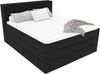 99rooms Santiago Boxspringbett Schwarz Strukturstoff INARI 120x200 cm Taschen-Federung Bild 2