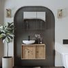Roomart GUSTO-I-75 Badmöbel Set– 3-teiliges Badezimmermöbel Set - Unterschrank, Waschbecken & Spiegelschrank - H 45 x B 45 x T 75 cm • Eiche Bild 2