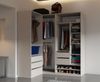 Marmex Möbel TRES SET 13C offener Kleiderschrank mit Schubladen, Einlegeböden und Kleiderstange, laminierte Spanplatte, graubeige cashmere, 90x206x51 cm Bild 5