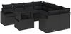 vidaXL Gartensofa-set mit Kissen 9 pcs Schwarz Poly-Rattan 3348979 Bild 2