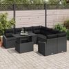 vidaXL Gartensofa-set mit Kissen 9 pcs Schwarz Poly-Rattan 3348979 Bild 3