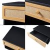Wandregal Eiker mit Schublade 40x32x23cm Schwarz/Rattanoptik [en. casa] Bild 5