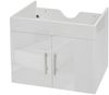 Waschbeckenunterschrank HWC-D16, Waschtischunterschrank Waschtisch Unterschrank Badmöbel, FSC® hochglanz 60cm ~ weiß Bild 2