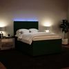 vidaXL Boxspringbett mit Matratze Dunkelgrün 160x200 cm Samt 3293251 Bild 5