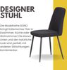 Albatros BONO Stoffstuhl Schwarz– 2er-Set Esszimmerstühle im modernen Retro-Design DEKRA-geprüft, pflegeleichter Stoffbezug Bild 4