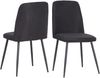 Albatros BONO Stoffstuhl Schwarz– 2er-Set Esszimmerstühle im modernen Retro-Design DEKRA-geprüft, pflegeleichter Stoffbezug Bild 3