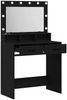 vidaXL Schminktisch mit Regal Schwarz Eichen-Optik 79 x 41 x 135 cm 865083 Bild 4