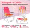 HOMECALL Klappstuhl Strandstuhl Leicht Klappbar Camping, 5-fach verstellbare Rückenlehne (Bis150KG Aluminiumrahmen, groBe Kuhitasche und Aufbewahrungstasche, 2 St), Seitentaschen, Kopfstütze, Schultergurten, Handtuchhalter Bild 2