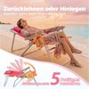 HOMECALL Klappstuhl Strandstuhl Leicht Klappbar Camping, 5-fach verstellbare Rückenlehne (Bis150KG Aluminiumrahmen, groBe Kuhitasche und Aufbewahrungstasche, 2 St), Seitentaschen, Kopfstütze, Schultergurten, Handtuchhalter Bild 3