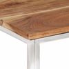 vidaXL Couchtisch Silbern Edelstahl und Massivholz Akazie 349959 Bild 4