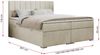 Boxspringbett mit 2 Bettkästen, Matratze und Topper, Polsterbett - ALLY - 120x200cm - Beige Velours - H3 Bild 5