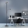 JUST LIGHT 11709-18 LED Stehleuchte Hans mit Lesearm 3000K dimmbar Schwarz Bild 3