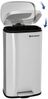Songmics Mülleimer, geruchsdicht, Edelstahl, 30 Liter, Silber Bild 2
