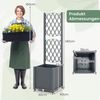 KOMFOTTEU Blumenkasten, Hochbeet mit Rankgitter für Kletterpflanzen & Topfpflanzen Bild 3