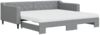 vidaXL Tagesbett Ausziehbar mit Matratze Hellgrau 100x200 cm Stoff 3197449 Bild 2
